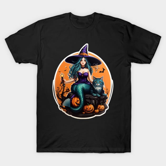 Purple Sea Witch T-Shirt by MGRCLimon